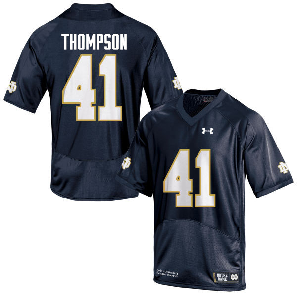 Men #41 Jimmy Thompson Notre Dame Fighting Irish College Football Jerseys-Navy Blue